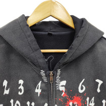 Custom Vintage Sun Faded Hoodies Manufacturer | Rhinestone Boxy Cropped Distress Hoodies Man | Acid Wash Hoodie Men Screen Print