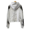 Custom Vintage Embroidery Patch Hoodies Manufacturers | Oversided Cropped Raw Hem Hoodie Supplier | Men's Boxy Retro Hight Street Top Factory