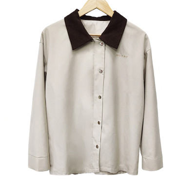 Spring Khaki Work Jacket Suppliers | Custom Twill Fabric Workwear Embroidered Jacket | Men's Long Sleeve Buttons Up Work Jacket