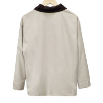 Spring Khaki Work Jacket Suppliers | Custom Twill Fabric Workwear Embroidered Jacket | Men's Long Sleeve Buttons Up Work Jacket