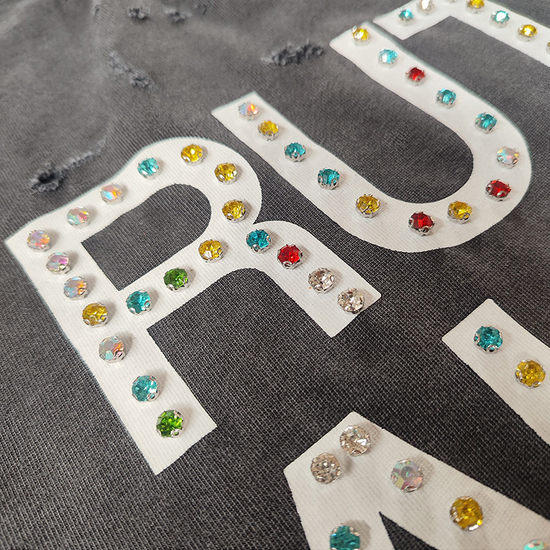 streetwear Rhinestones t shirt wholesale