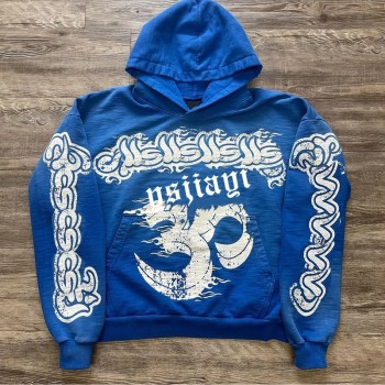 High Quality Graphic Hoodie Manufacturer | Y2K Heavyweight 100% Cotton Pullover Hoodies For Men | Custom Retro Logo DGT Print Street Wear