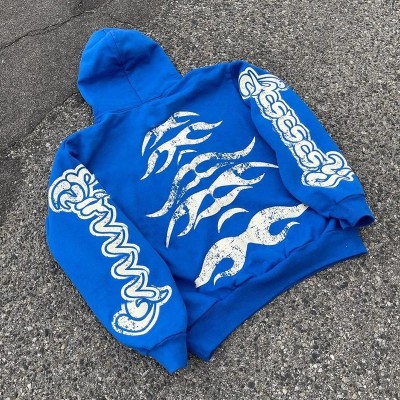 High Quality Graphic Hoodie Manufacturer | Y2K Heavyweight 100% Cotton Pullover Hoodies For Men | Custom Retro Logo DGT Print Street Wear