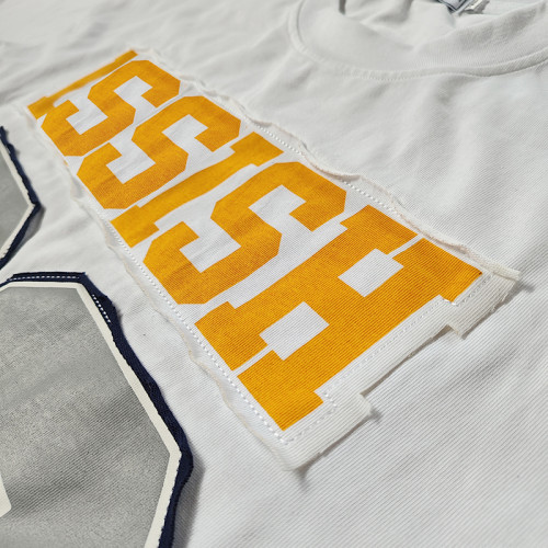 Graphic T-shirt Manufacturer | Custom Heavyweight Retro Sports Embroidery Patch T Shirts | Plus Size Short Sleeve Tee Streetwear Clothing Manufacturer