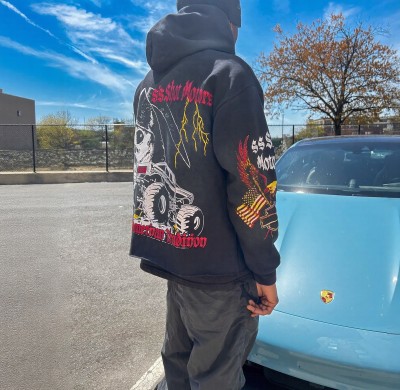 Custom Hoodie Manufacturers Cropped Graphics Heavyweight Zip Up Hoodies Y2k Streetwear Manufacturer