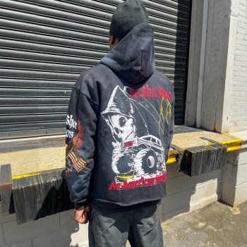 Custom Hoodie Manufacturers Cropped Graphics Heavyweight Zip Up Hoodies Y2k Streetwear Manufacturer