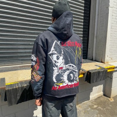 Custom Hoodie Manufacturers Cropped Graphics Heavyweight Zip Up Hoodies Y2k Streetwear Manufacturer