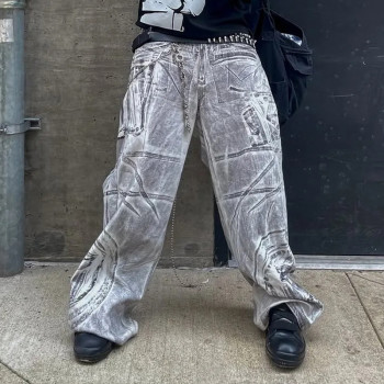 Baggy Pants Custom Vintage Mens Y2k Fashion Trousers Supplier | Cut And Sew Pants Manufacturers