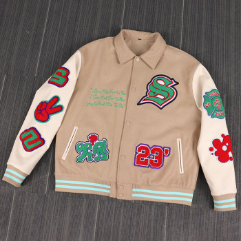 Custom Varsity Jacket Manufacturer | Best Y2k Embroidery Cotton Jacket Factory in China For Streetwear Brands