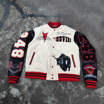 Premium Jacket Manufacturer | Custom Varsity Jackets with Leather Sleeves & Embroidery for Streetwear Brands