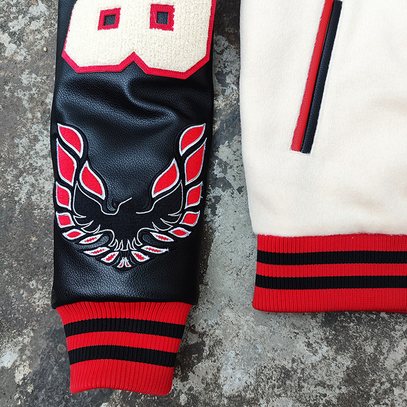 custom varsity jackets leather sleeves