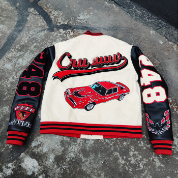 Premium Jacket Manufacturer | Custom Varsity Jackets with Leather Sleeves & Embroidery for Streetwear Brands