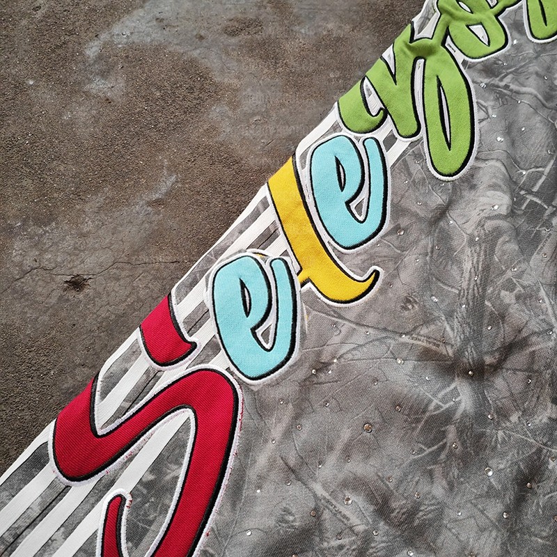 rhinestone streetwear jogger pants for y2k clothing manufacturers, custom sweatpants, groovecolor