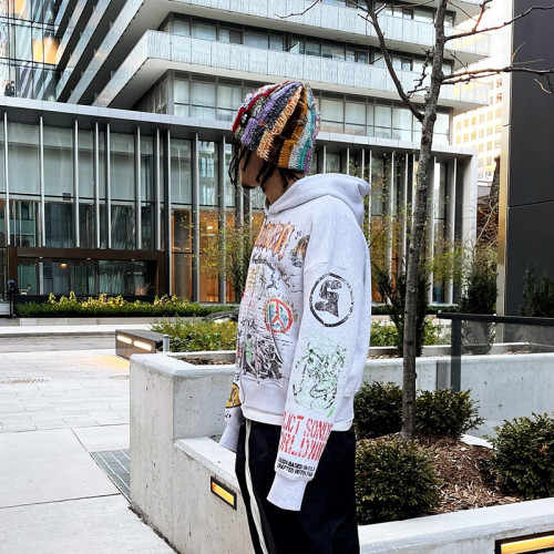 Custom Graphic Hoodie Manufacturer | Heavyweight Vintage Print Streetwear Clothing Manufacturer