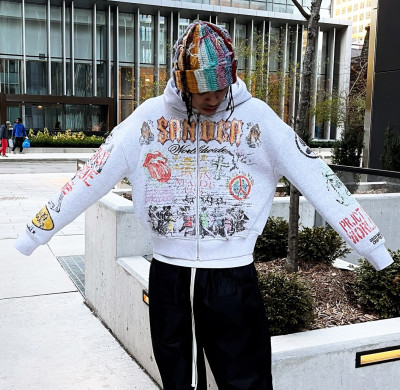 Custom Graphic Hoodie Manufacturer | Heavyweight Vintage Print Streetwear Clothing Manufacturer