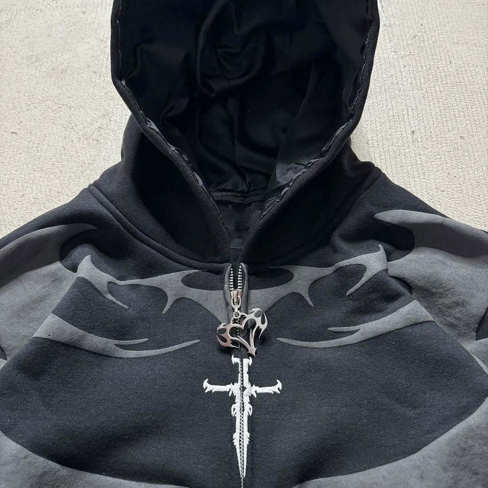 Textured detail of raised puff print pattern on heavyweight hoodie, crafted in China for boutique and designer streetwear brands