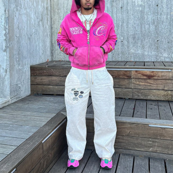 Custom Washed Hoodie Manufacturer | Best Men's Zip Up Hoodie for Custom Bulk Order Streetwear Brands