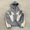 Custom Oversized Patchwork Zip Up Hoodie For Men | Best Chinese OEM Hoodie Manufacturer