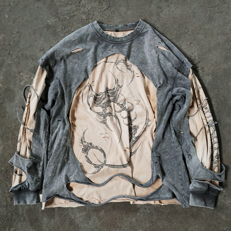 Premium acid wash sweatshirt manufacturer in China—heavyweight fleece, OEM production, global streetwear brands.