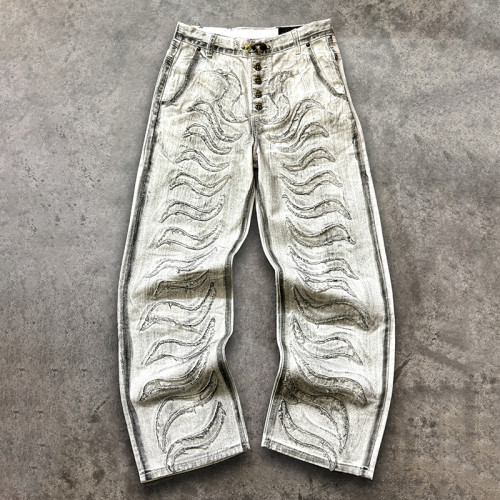 Custom Baggy Jeans Manufacturer | Y2K Streetwear Distressed Pants  Supplier For Men