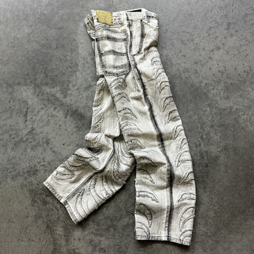 Custom Baggy Jeans Manufacturer | Y2K Streetwear Distressed Pants  Supplier For Men