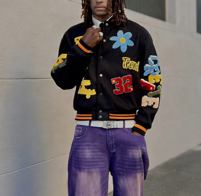 Varsity Embroidery Patch Jacket Manufacturer | Custom Letterman Jackets with Appliqué & Embroidery Factory | Groovecolor