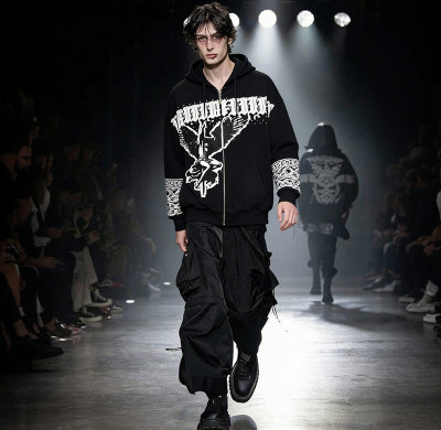 Custom Embroidered Hoodie Manufacturer | Vintage Style with DTG Print & Rhinestone | Custom Streetwear Clothing Supplier