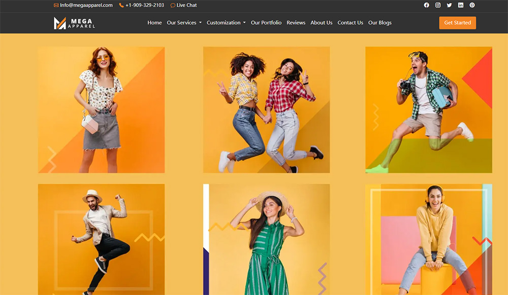 Mega Apparel USA custom clothing manufacturer with screen printing and embroidery services