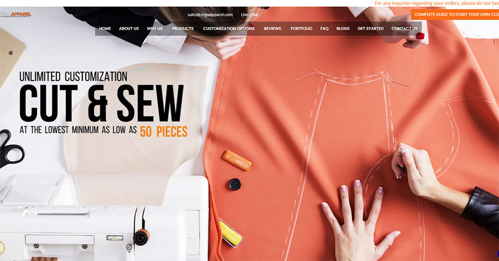 Zega Apparel cut and sew manufacturer with low MOQ for custom streetwear production