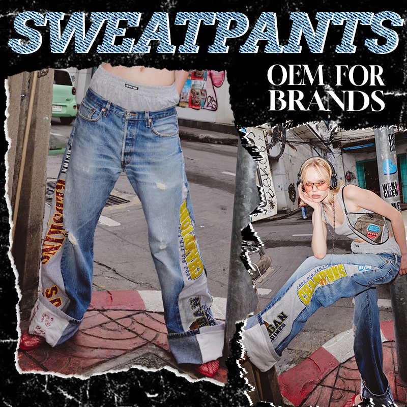 Advanced street style pants customization techniques including acid wash, embroidery, and screen printing at a China-based streetwear factory