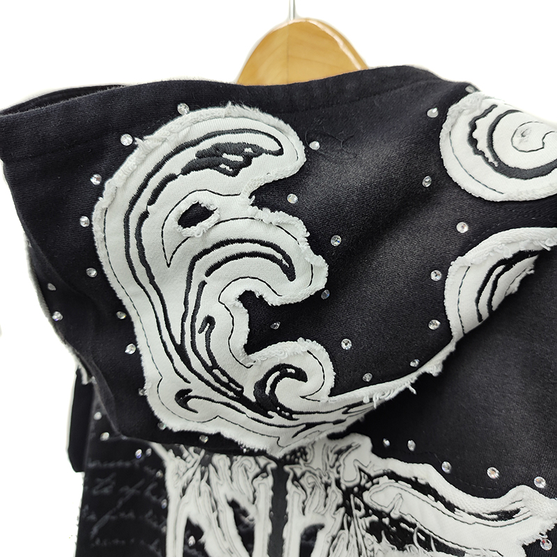 Quality control in streetwear manufacturing for patchwork and applique hoodies