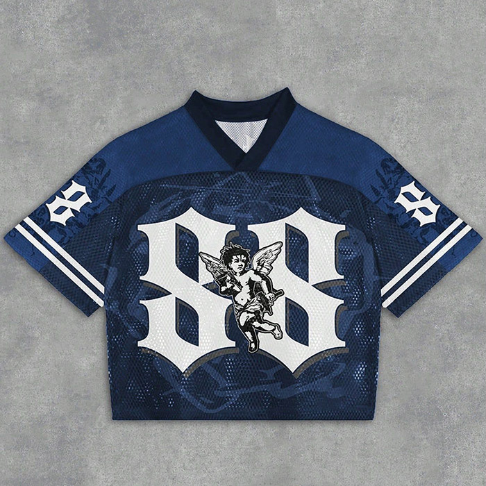Cropped and oversized men's jersey manufacturing framework for streetwear brands