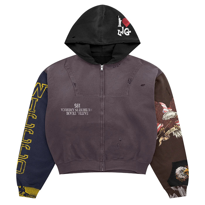 Printed two-tone patchwork T-shirt and hoodie development for premium OEM streetwear manufacturing