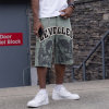 Custom Denim Shorts Manufacturer | Premium Streetwear Rhinestone Shorts with Applique & Chain Detailing | Groovecolor