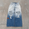 Custom Denim Jeans Manufacturer | Gradient Wash Distressed Jeans Streetwear Manufacturer | Groovecolor