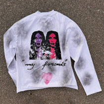 Custom Graphic Long Sleeve Tee Manufacturer | Premium DTG Print & Vintage Spray Effect | Groovecolor
