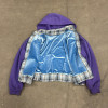Custom Men's Patchwork Zip Up Hoodie Manufacturer | Layered Plaid & Satin Lined Streetwear Hoodies with Applique | Groovecolor