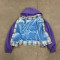 Custom Men's Patchwork Zip Up Hoodie Manufacturer | Layered Plaid & Satin Lined Streetwear Hoodies with Applique | Groovecolor