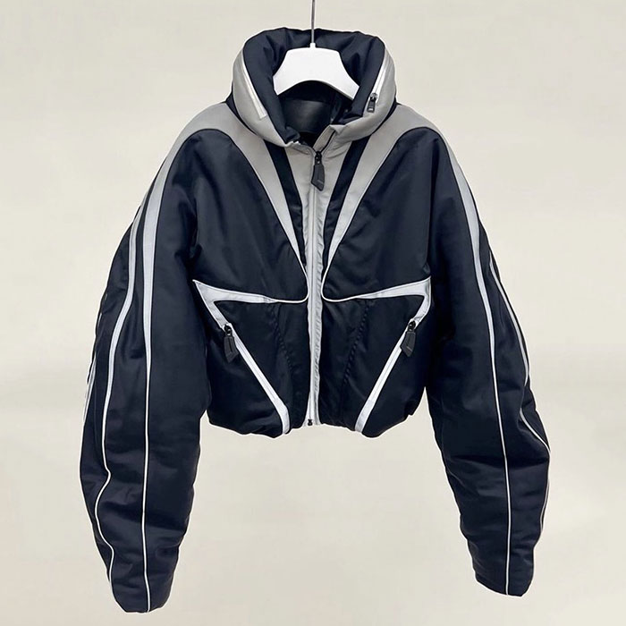Quality control in streetwear manufacturing, showing Groovecolor track jacket production line