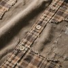 Vintage Distressed Plaid Patchwork Shirt Manufacturer | Oversized Streetwear OEM Factory | Custom Grunge Streetwear Shirt Production