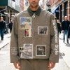Men's Vintage Graphic Jacket Manufacturer | Oversized Screen Print Casual Jacket OEM Factory | Custom Cotton Streetwear Outerwear Manufacturer