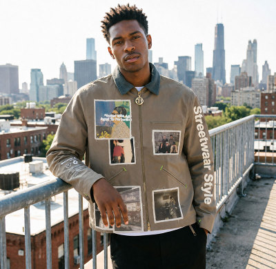 Men's Vintage Graphic Jacket Manufacturer | Oversized Screen Print Casual Jacket OEM Factory | Custom Cotton Streetwear Outerwear Manufacturer