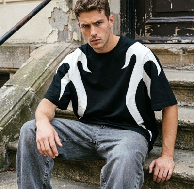 Men's Graphic T-Shirt Manufacturer | Custom Oversized Applique Tee | OEM Graphic Tee Shirt for Streetwear Brands