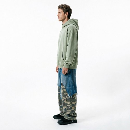Long Sleeve Hoodie Manufacturer | Custom Oversized French Terry Hoodie for Streetwear Brands