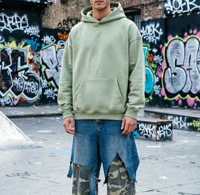 Long Sleeve Hoodie Manufacturer | Custom Oversized French Terry Hoodie for Streetwear Brands