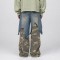 Plus Size Denim Pants Manufacturer | Camo Patchwork Baggy Cargo Jeans OEM Factory | GROOVECOLOR