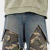 Plus Size Denim Pants Manufacturer | Camo Patchwork Baggy Cargo Jeans OEM Factory | GROOVECOLOR