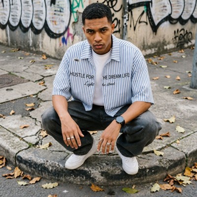 Distressed Streetwear Shirt Manufacturer | Custom Striped Oversized Shirt OEM Factory