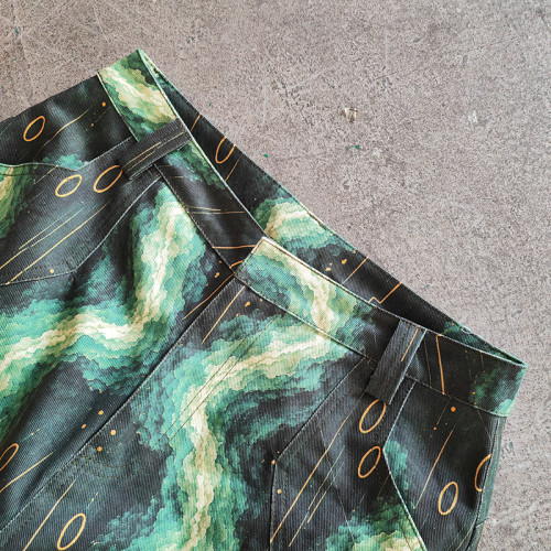 Custom Men's All Over Print Baggy Jeans |  OEM Denim Pants Streetwear Hip Hop Trousers