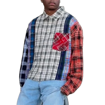 Custom Streetwear Long-sleeved shirts Supplier | Vintage Plaid Shirts Factory | Streetwear Button Up Collar Shirts Manufacturer | Streetwear Shirt For Men